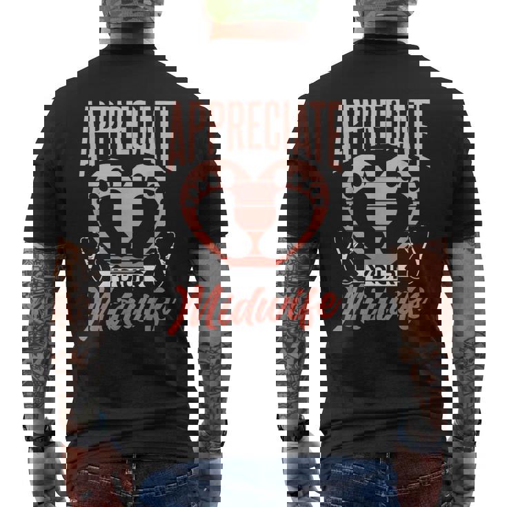 助産師に感謝する 格言集 助産 助産師 仕事 メンズTシャツ バックプリント