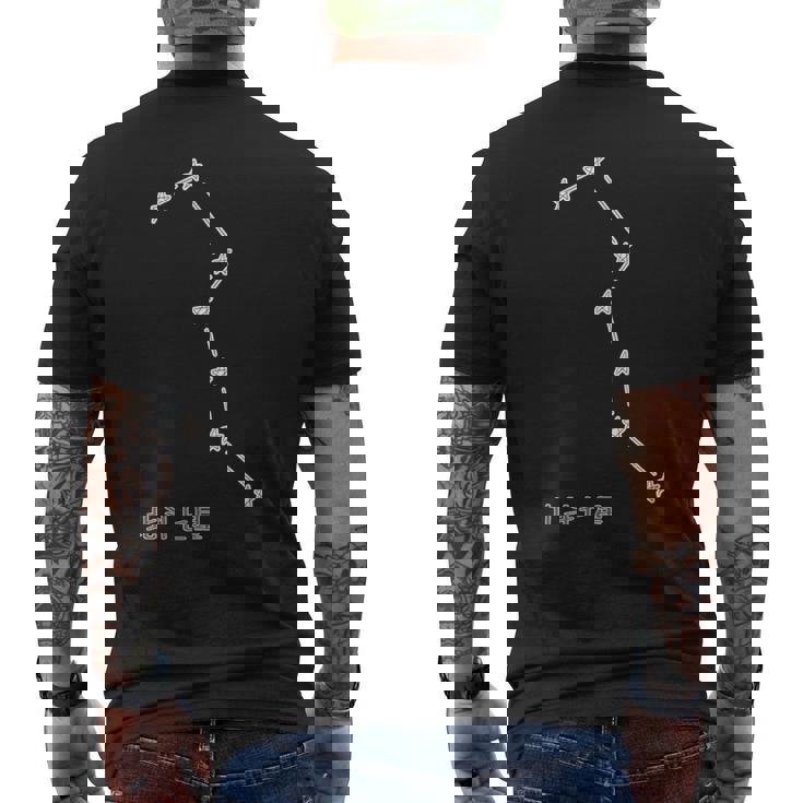 北斗七星【星座】シンプル ナチュラル 手書き 春夏秋冬の星座 宇宙 ポップ 面白 かわいい 可愛い デザイン メンズTシャツ バックプリント