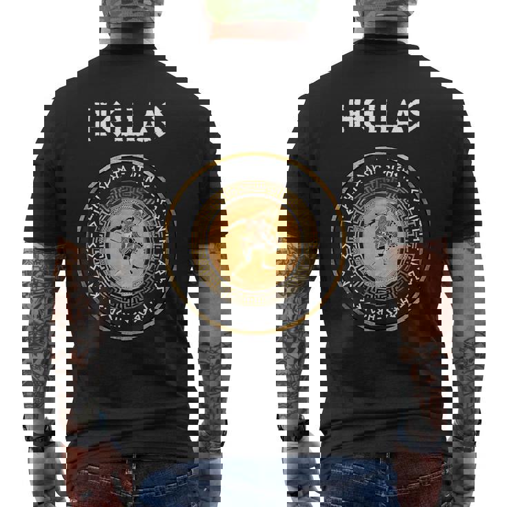 古代ギリシャの都市 スパルタ アテネ テーベ ギリシャ重装歩兵 メンズTシャツ バックプリント