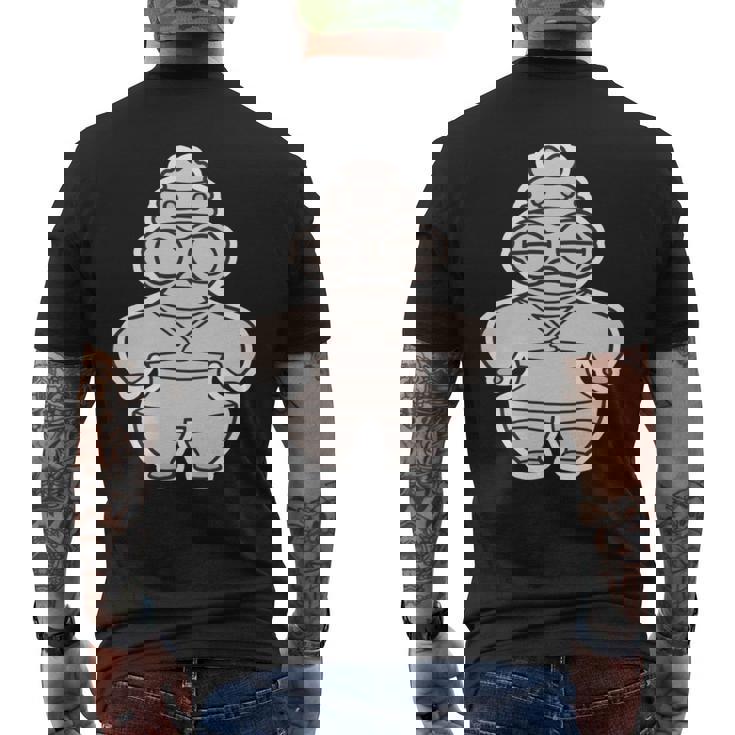 土偶 どぐう【ゆるフレンズ】遮光器土偶 歴史土器 長袖tシャツ メンズTシャツ バックプリント