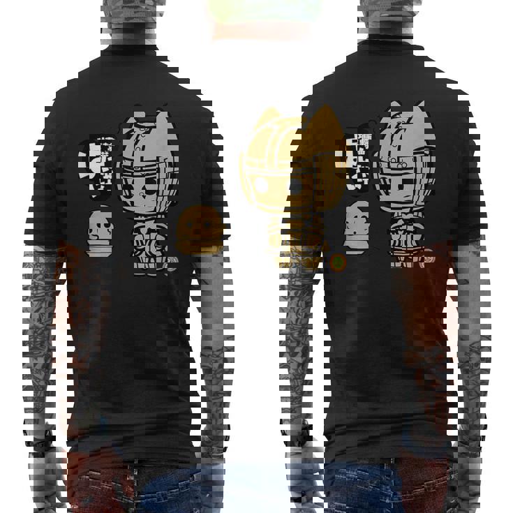 埴輪猫はにゃにゃ_003 メンズTシャツ バックプリント