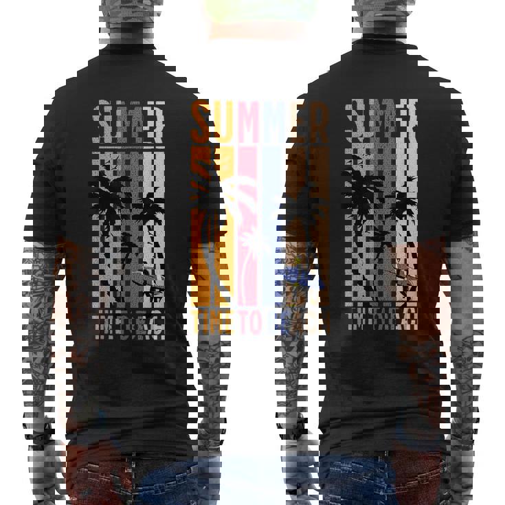 夏 Time To Beach クールバイブ メンズTシャツ バックプリント