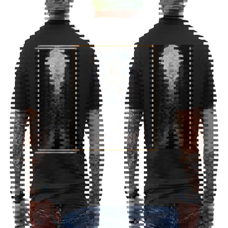 天国への扉のあるアンダーワールド メンズTシャツ バックプリント