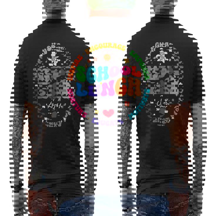 学校給食補佐官 フードサービスクルーヘルパースクワッド メンズTシャツ バックプリント