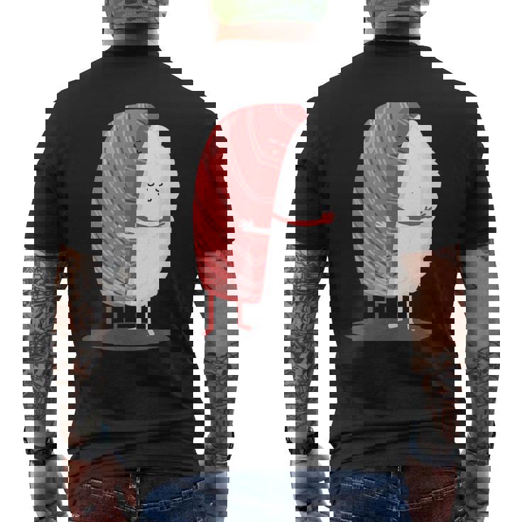 寿司 ハグ 甘い 和食 まぐろ にぎり メンズTシャツ バックプリント