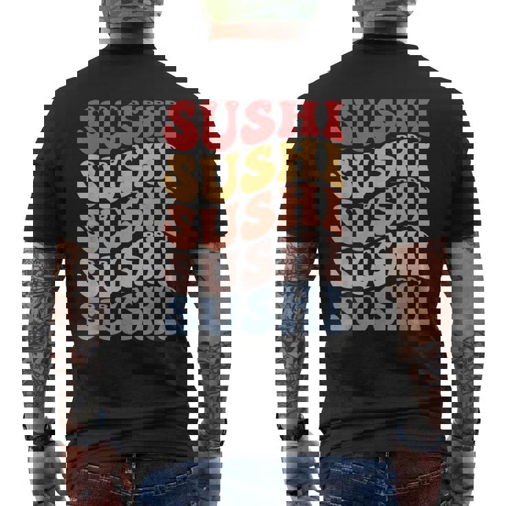 寿司 和食 グルービー メンズTシャツ バックプリント