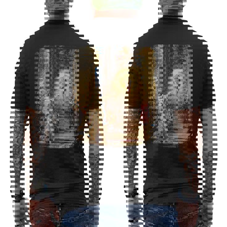 幻影ギュスターヴ・モロー不気味なホラー絵画アート メンズTシャツ バックプリント