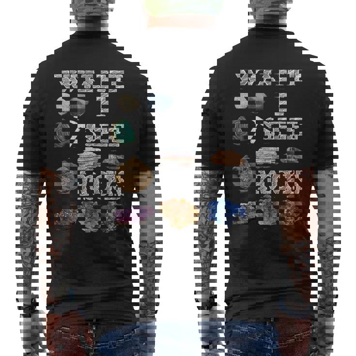待って、Iee Rocks Rockhound Geology Rock Collection メンズTシャツ バックプリント