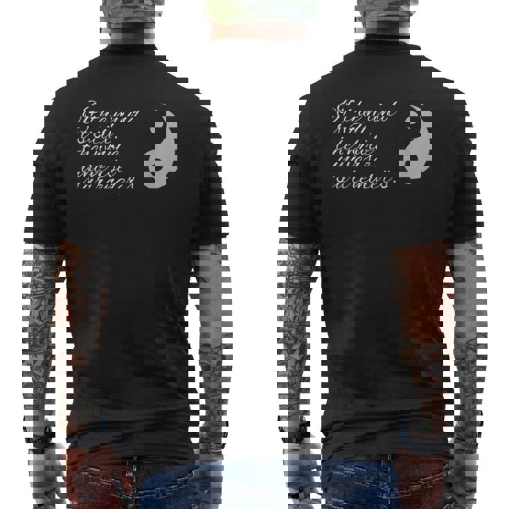 心が静まっていれば、宇宙全体が老子に降伏する メンズTシャツ バックプリント