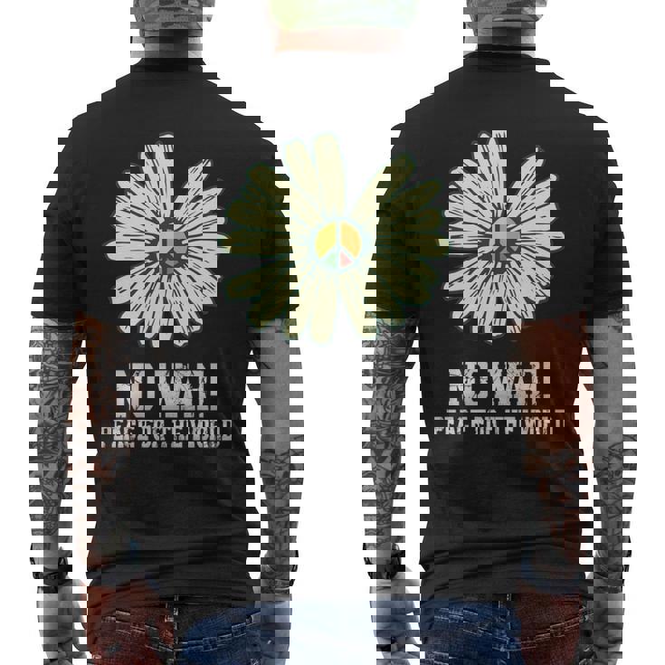 戦争なし、平和、反戦、戦争なし 長袖tシャツ メンズTシャツ バックプリント