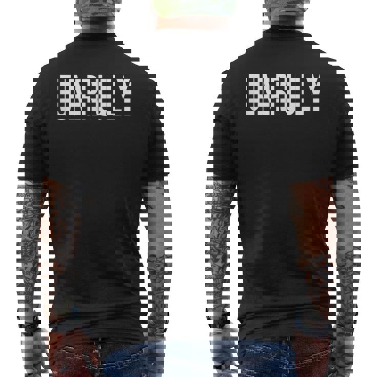 手に負えない メンズTシャツ バックプリント