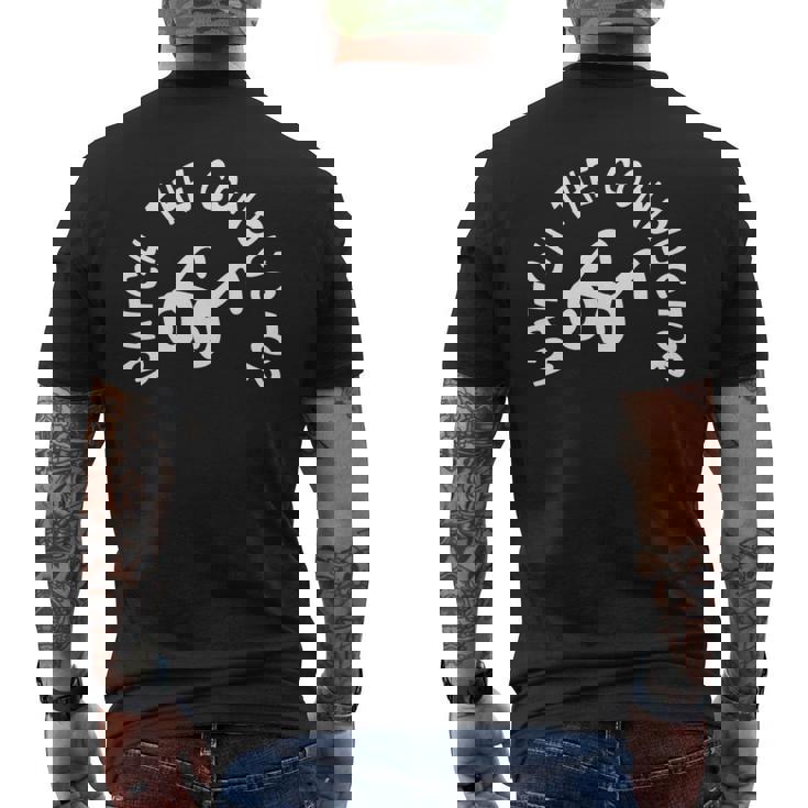 指揮者を見る 長袖tシャツ メンズTシャツ バックプリント