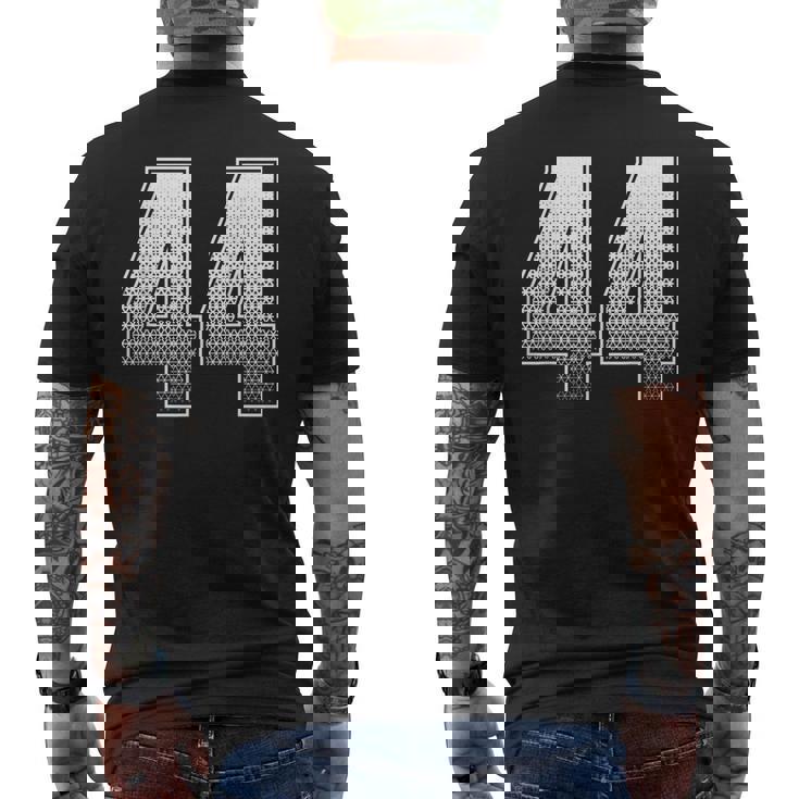 数字 番号 44 四十四 メンズTシャツ バックプリント