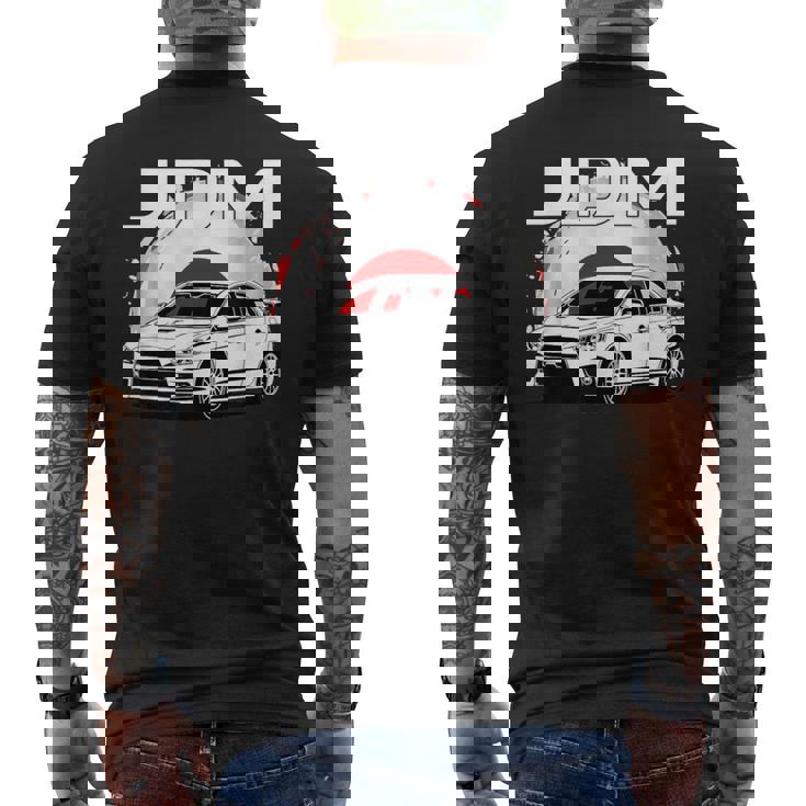 日の丸ラリーカー。日本国内市場の車。 Jdm メンズTシャツ バックプリント