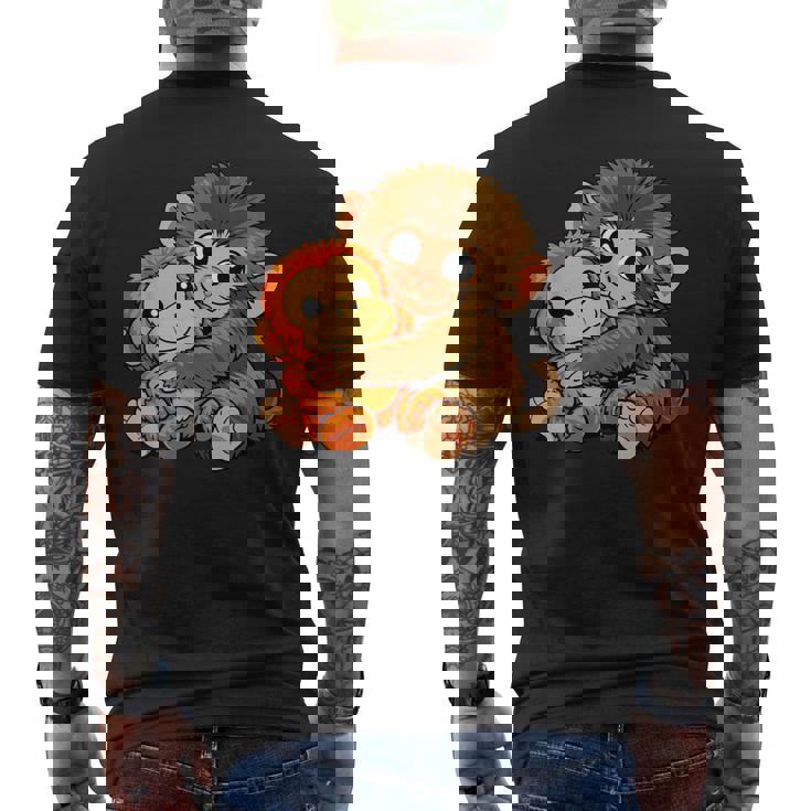 日本 かわいい 赤ちゃん モンキー パンチ ニホンザル パンチくん メンズTシャツ バックプリント