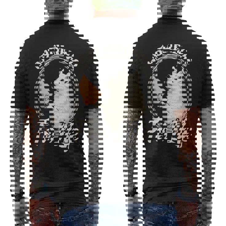 日本スピッツ 犬好きデザイン 美しい日本スピッツ メンズTシャツ バックプリント