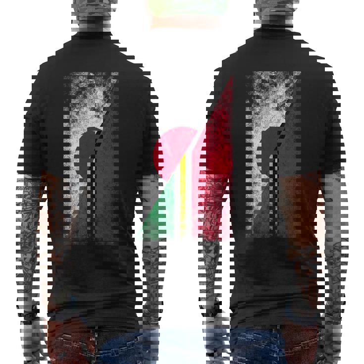 日本バヌアツ国旗 日本のバヌアツ。 メンズTシャツ バックプリント