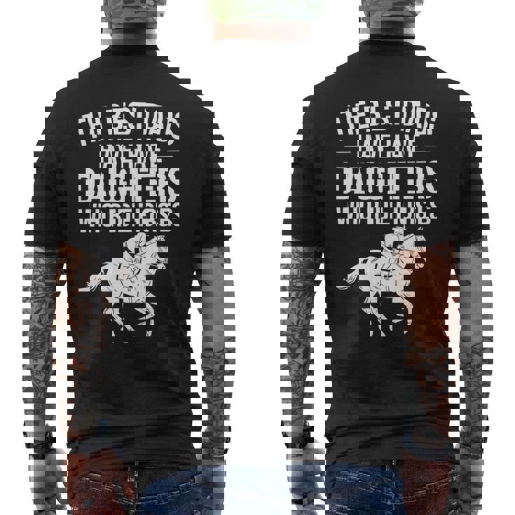 最高の父親には馬に乗る娘がいる 長袖tシャツ メンズTシャツ バックプリント