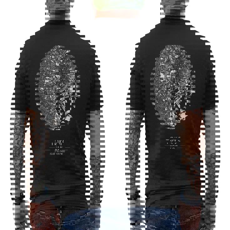 東京都市地図 メンズTシャツ バックプリント