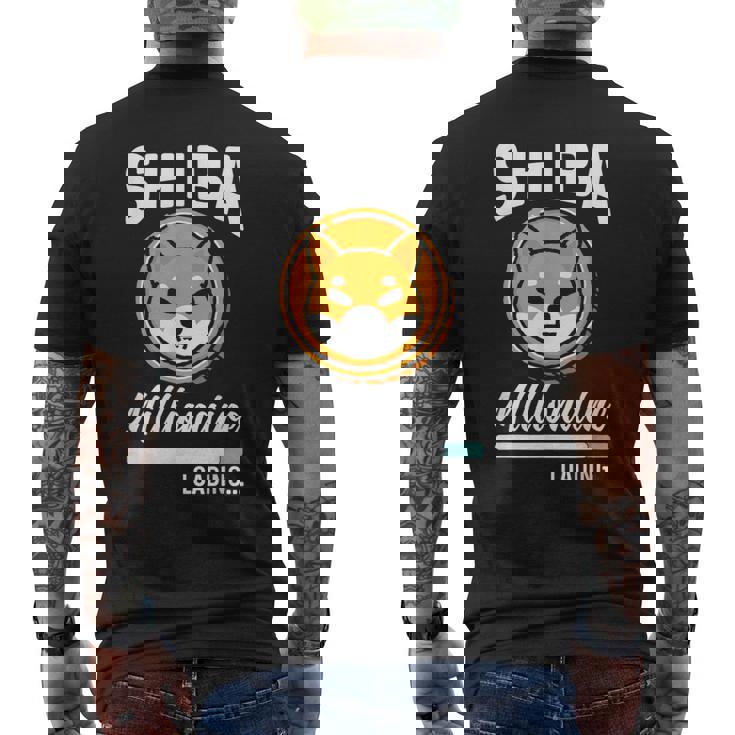 柴億万長者積載 おもしろトークンコイン 柴犬クリプト メンズTシャツ バックプリント