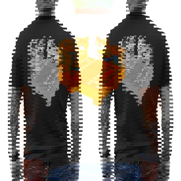 柴犬 将棋 イヌ 面白いtシャツ おもしろ 面白い 服 グッズ ネタ ウケ狙い メンズ 棋士 おもしろグッズ 長袖tシャツ メンズTシャツ バックプリント