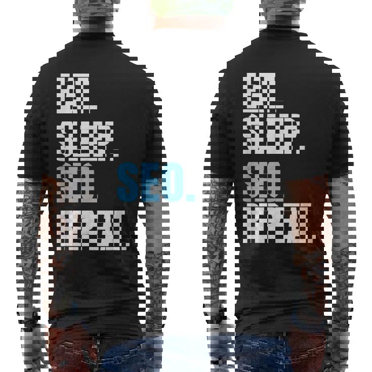 検索エンジン最適化 Eatleepeo Repeateo メンズTシャツ バックプリント