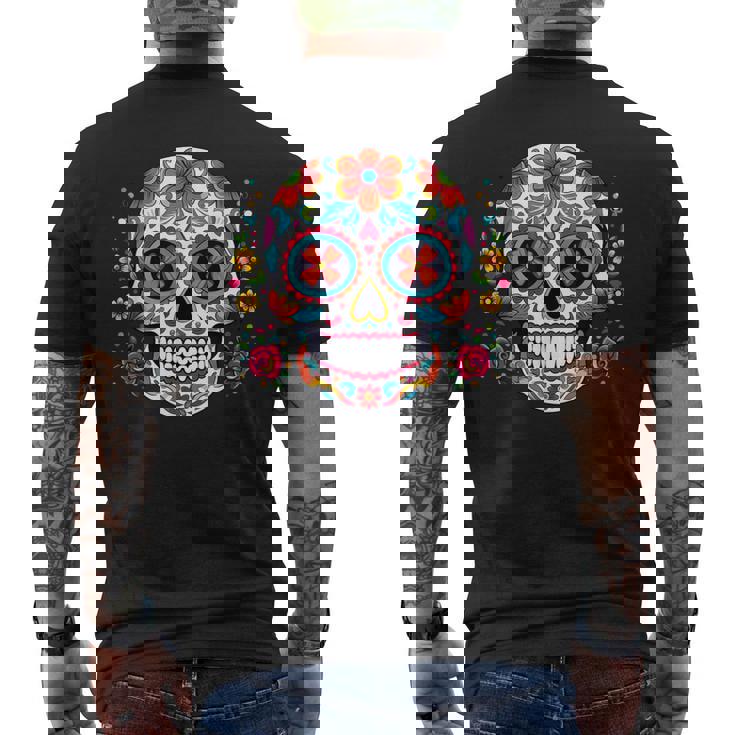 死者の日 シュガースカル メキシコデー カラベラデー メンズTシャツ バックプリント