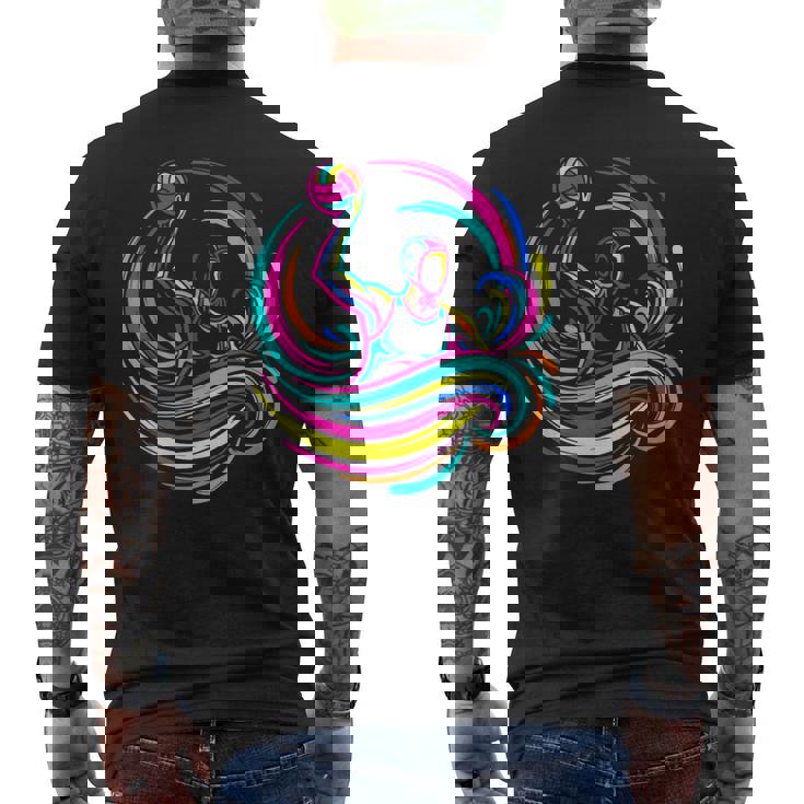 水球選手 スチームウェーブ メンズTシャツ バックプリント