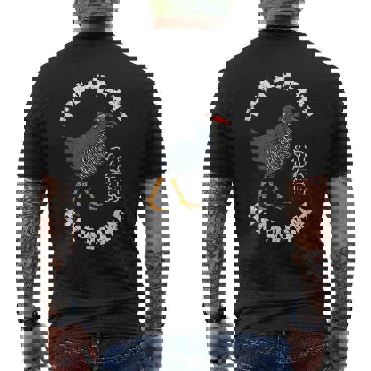 沖縄 日本 レール 鳥 和 漢字 沖縄 やんばる くいな メンズTシャツ バックプリント