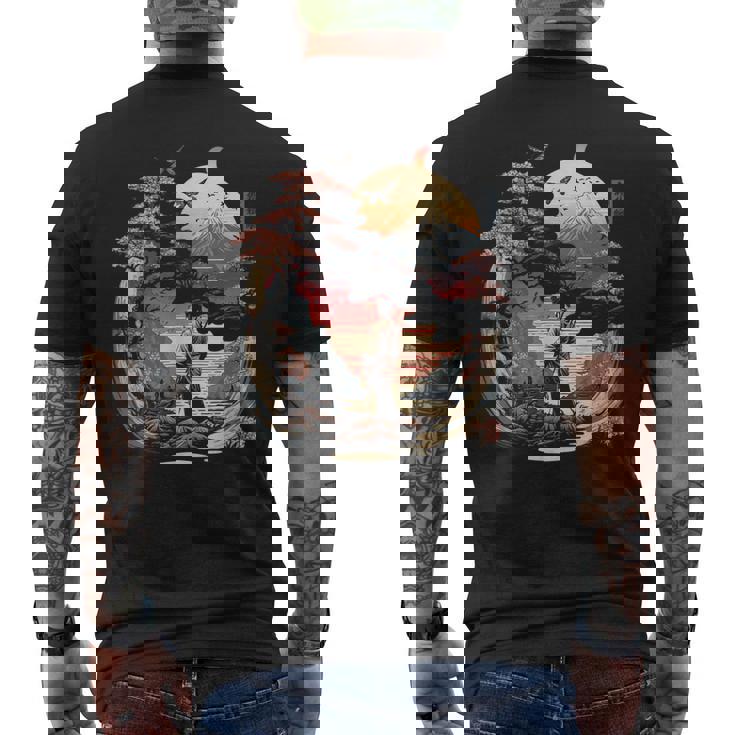 浮世絵 アート 神奈川 ヴィンテージ 和 タトゥー アート グラフィック メンズTシャツ バックプリント