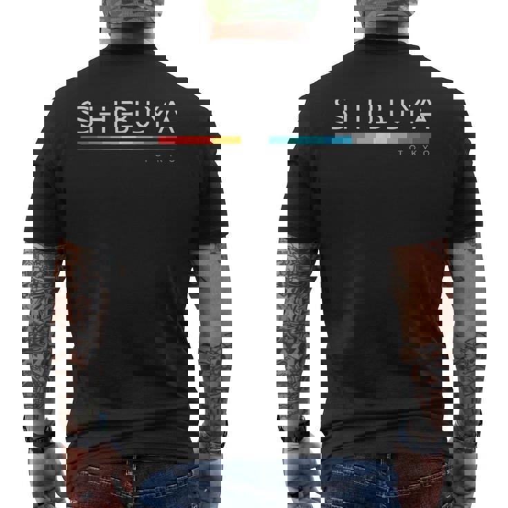 渋谷東京ジャパン レトロデザイン メンズTシャツ バックプリント