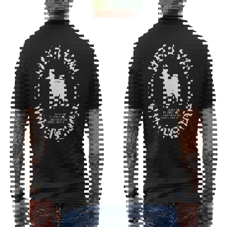 犬 おもしろ おしゃれ イヌ 可愛い 柴犬 豆柴 小豆柴 シルエット メンズTシャツ バックプリント