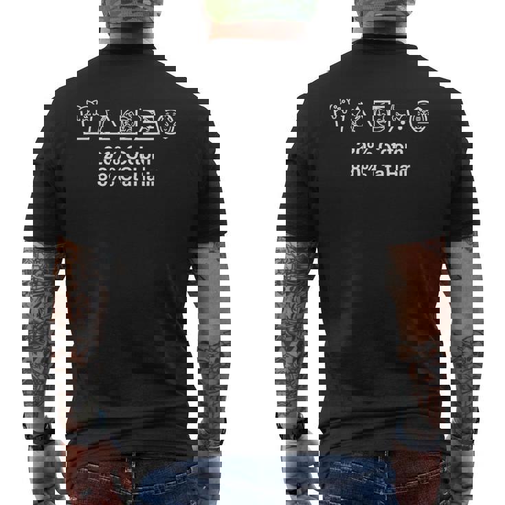 猫 80 猫の毛 猫の毛 猫のママ ニャー 猫 メンズTシャツ バックプリント