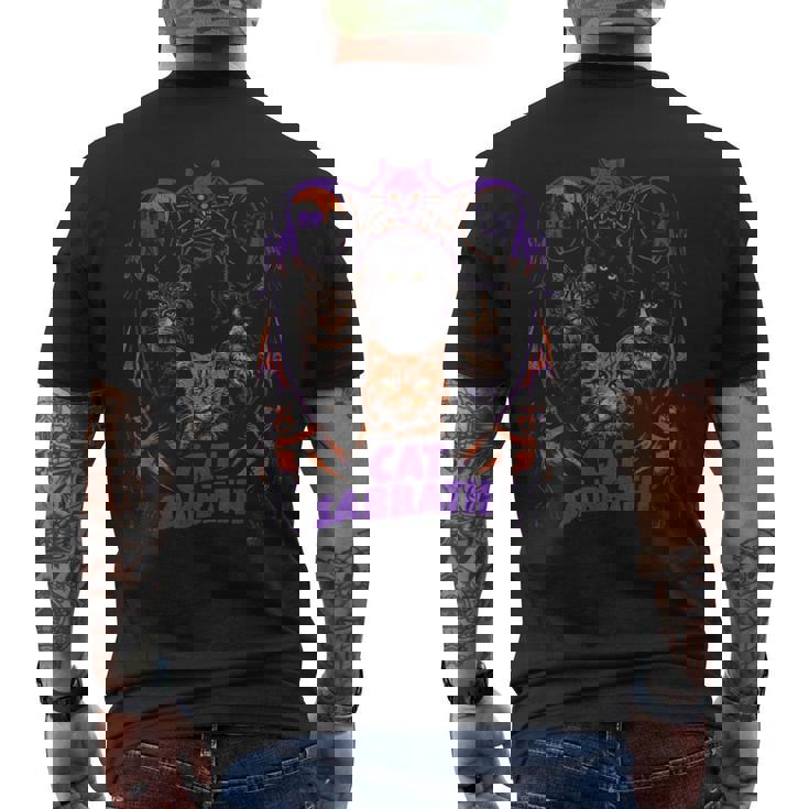 猫 安息日 猫 ヘビー ロック バンド パロディ メンズTシャツ バックプリント