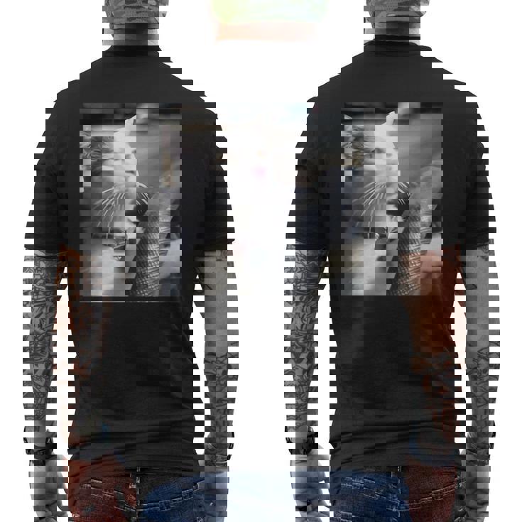 猫のミームtシャツを運転します メンズTシャツ バックプリント