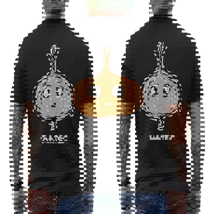 玉ねぎ 顔 イラスト かわいい おもしろ 面白い 簡単 シンプル ゆるい 野菜 長袖tシャツ メンズTシャツ バックプリント