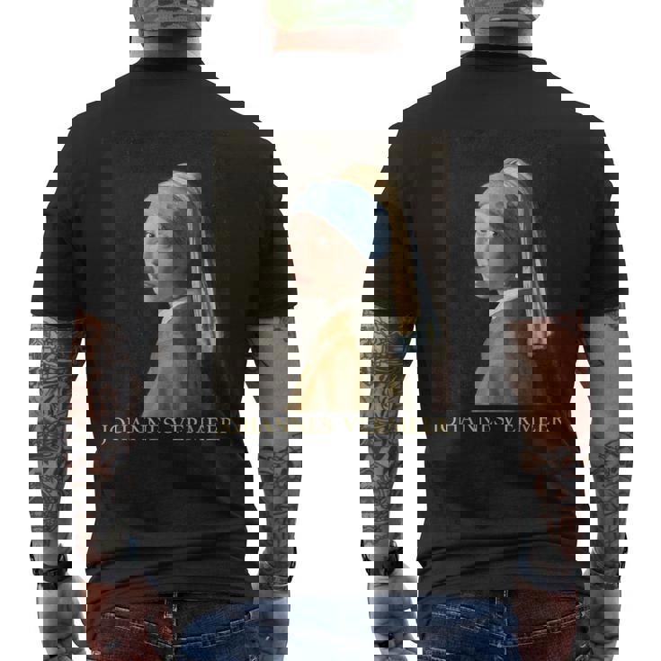 真珠の耳飾りの少女／フェルメール（記名）【世界の名画】Johannesermeer 美術館アート メンズTシャツ バックプリント