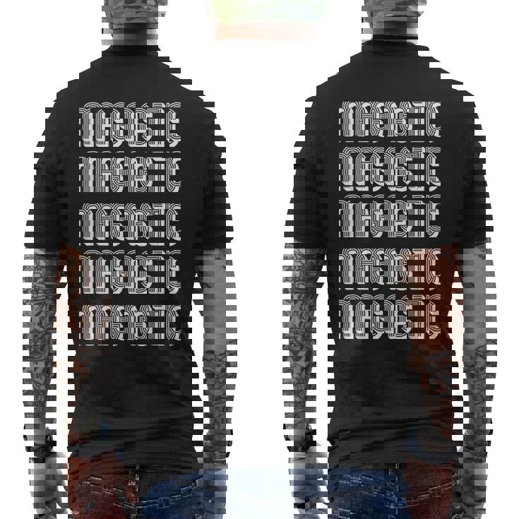 磁気 メンズTシャツ バックプリント