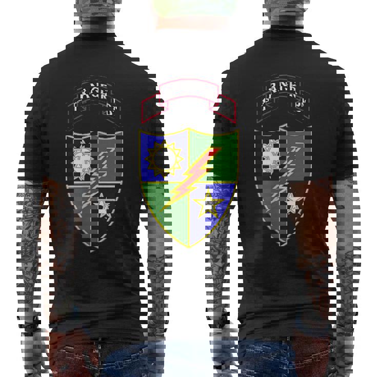 第1大隊-第75レンジャー連隊 メンズTシャツ バックプリント