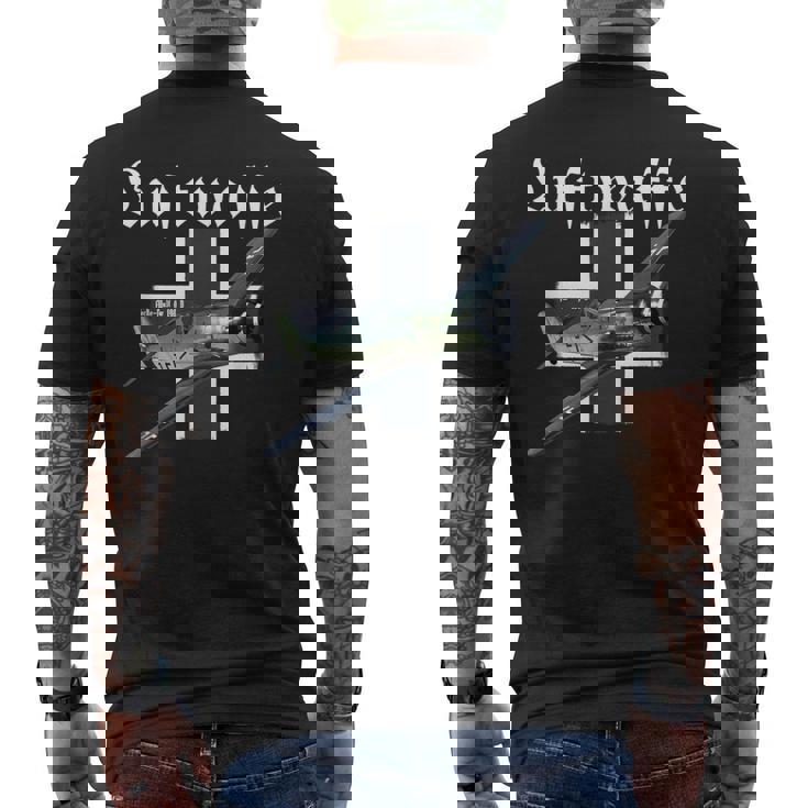 第二次世界大戦 航空戦闘機 I ジャーマン ウォーバード I フォッケウルフ Fw 190 D メンズTシャツ バックプリント