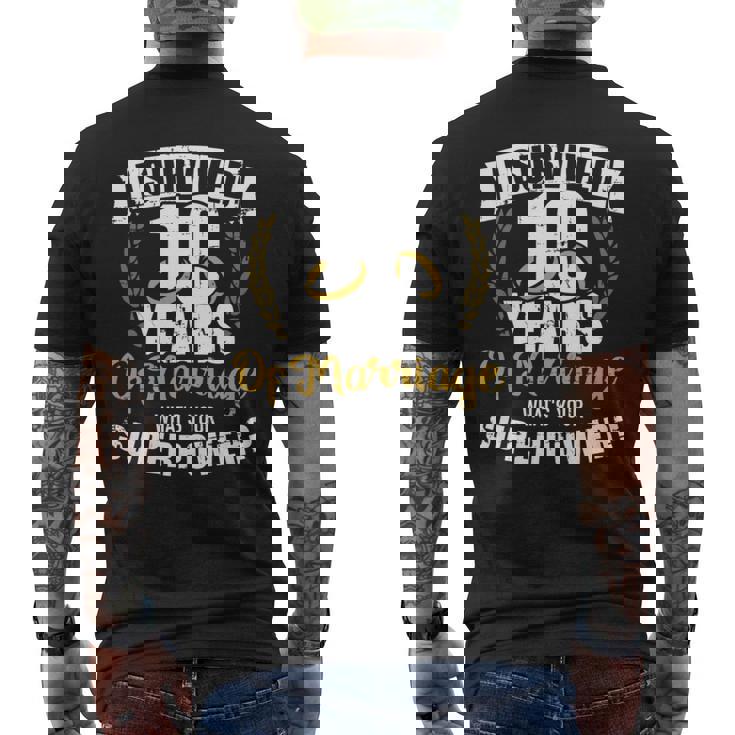 結婚10年目の超大国10年目の結婚記念日 長袖tシャツ メンズTシャツ バックプリント