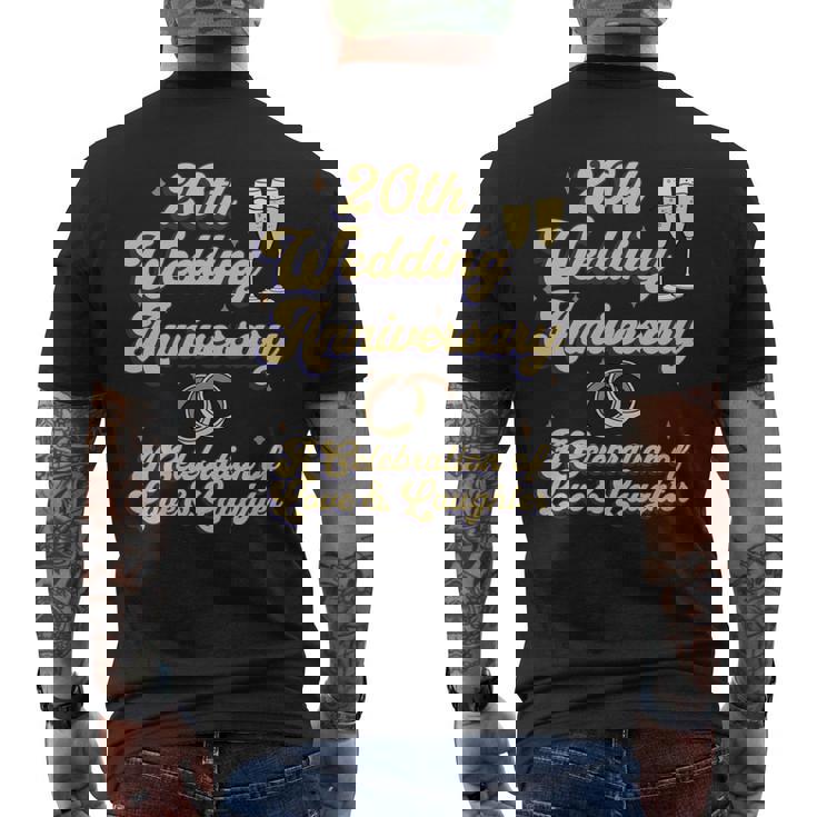 結婚20周年 夫婦 結婚20年 お祝い 長袖tシャツ メンズTシャツ バックプリント