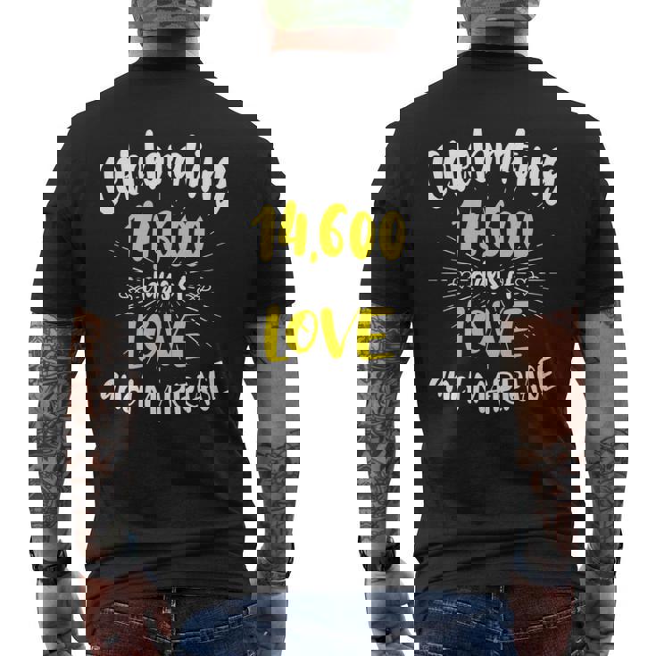 結婚40周年のお祝い 結婚40周年記念 長袖tシャツ メンズTシャツ バックプリント