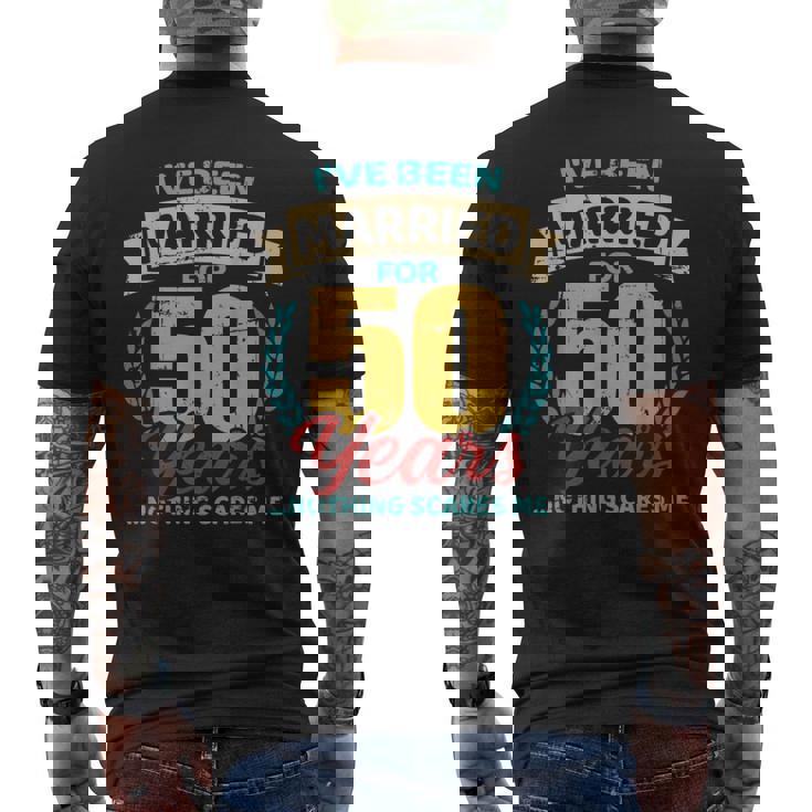 結婚50年目 結婚50周年 メンズTシャツ バックプリント