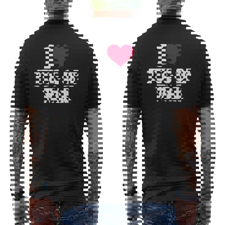 綱引き大好き メンズTシャツ バックプリント