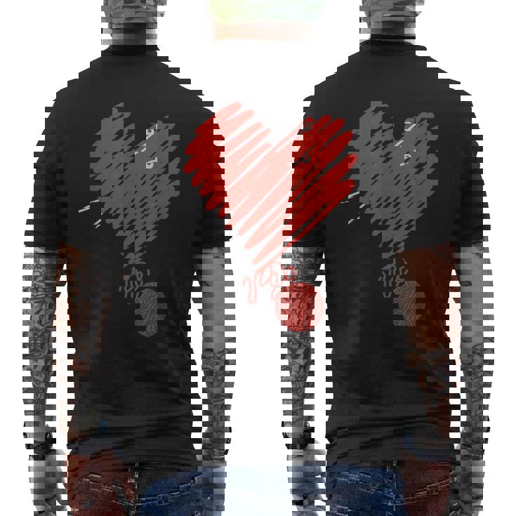 編み物 I かぎ針編み I 毛糸 I ニッター I 編み物 メンズTシャツ バックプリント