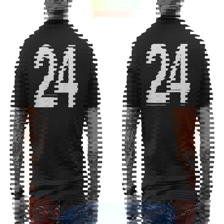 背番号24 番号付きシャツ番号 メンズTシャツ バックプリント