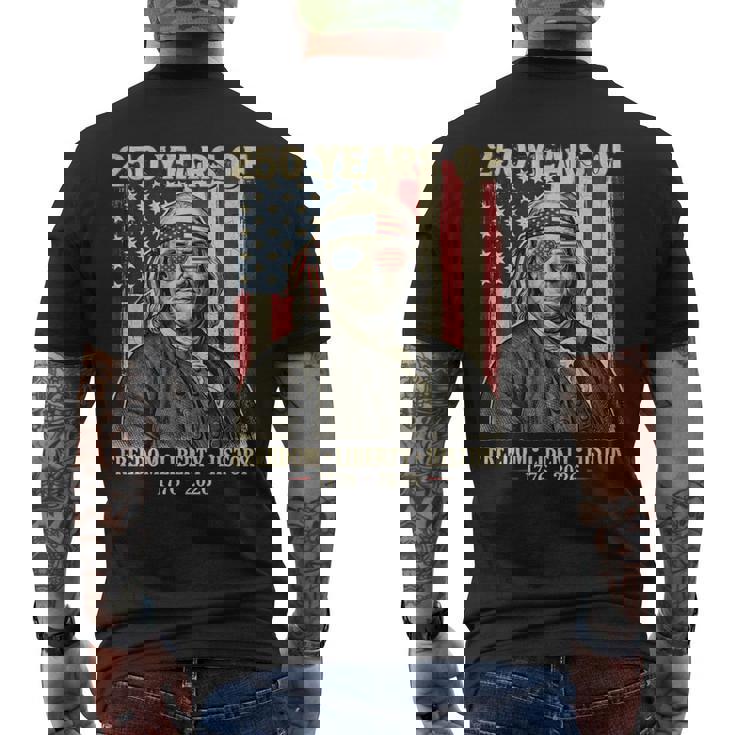 自由の250年 自由の歴史 創設父 レトロ 長袖tシャツ メンズTシャツ バックプリント