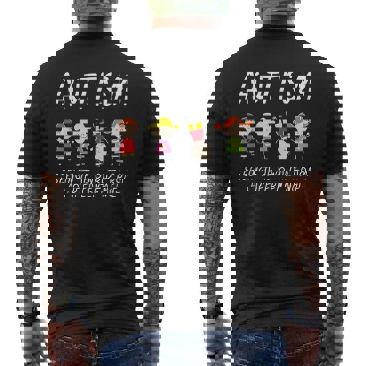 自閉症の認識 自閉症者 ギフト耐性 自閉症 メンズTシャツ バックプリント