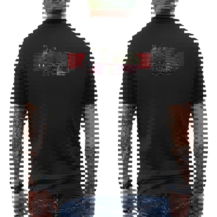 蒸気機関車 鉄道模型 プロイセン T12系 74 メンズTシャツ バックプリント